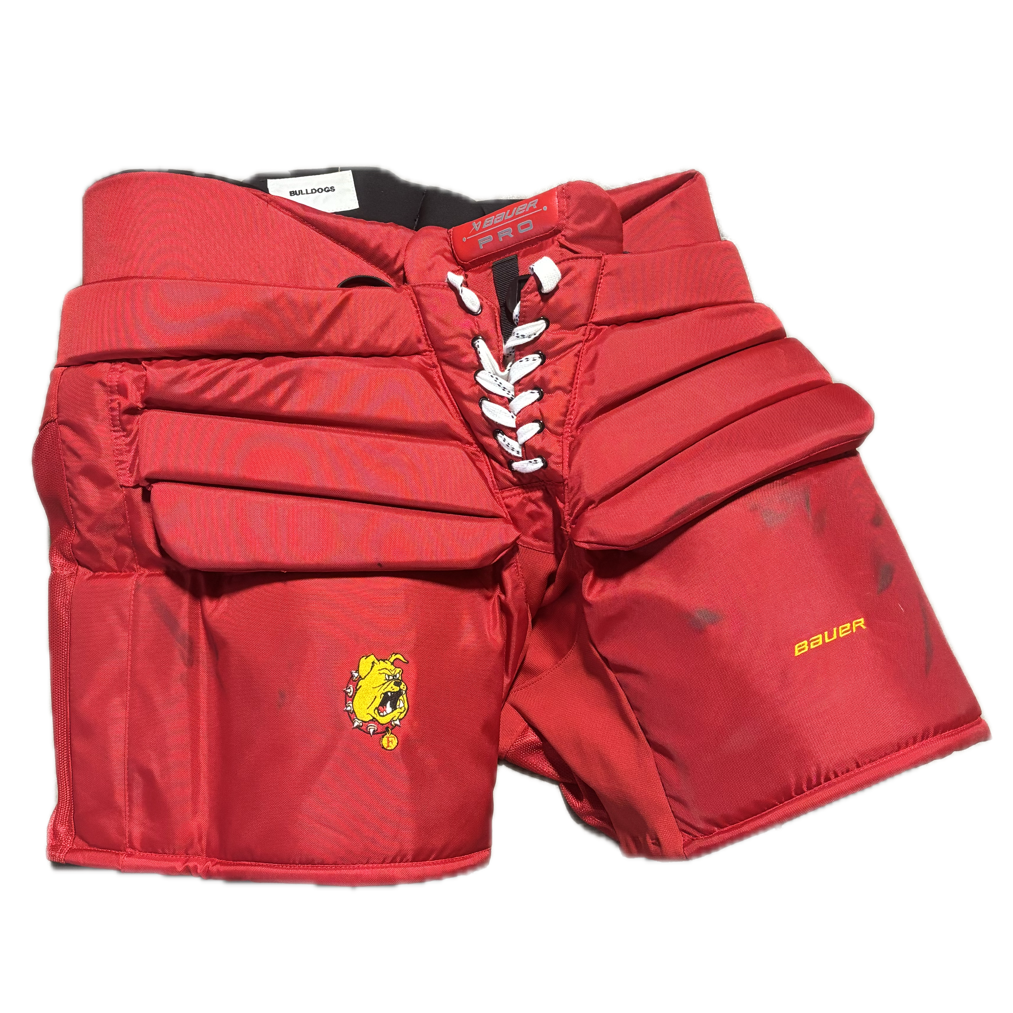 Bauer Pro - NCAA Used Pro Stock Hockey Goalie Pants (Red)